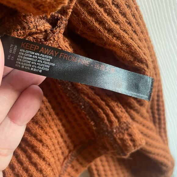 Out From Under Waffle Lace Up Front Boxy Henley from Urban Outfitters size Small - Picture 5 of 14